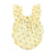 Piupiuchick Baby Romper with Fringe Straps Yellow Stripes with Little Flowers