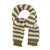 Piupiuchick Knitted Scarf Green & Ecru Stripes