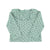 Piupiuchick Newborn Collar Shirt Green with Little Flowers