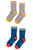 Tiny Cottons Colorblock Socks Pack Ultramarine/Heather Grey