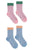 Tiny Cottons Metallic Socks Pack Light Pink/Sky Blue