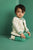 Gray Label Baby Collar Onesie Bright Green/Cream
