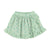 Piupiuchick Short Skirt with Ruffles Green Stripes with Little Flowers