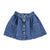 Piupiuchick Short Skirt With Pockets Washed Navy Denim