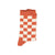 Piupiuchick Socks Ecru & Terracotta Checkered