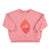 Piupiuchick Sweatshirt Pink with Heart Print