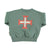 Piupiuchick Baby Sweatshirt Green With Red Cross Print
